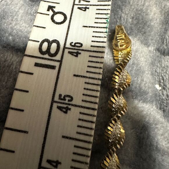 Italian 925 Sterling Silver & Gold-Tone Twisted Rope Chain – 18.5” - Picture 5 of 17